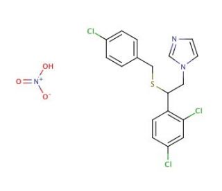 Sulconazole nitrate salt (CAS 61318-91-0) - chemical structure image