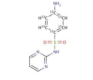 Sulfadiazine-13C6 (CAS 1189426-16-1) - chemical structure image