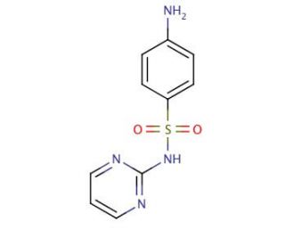 Sulfadiazine (CAS 68-35-9) - chemical structure image