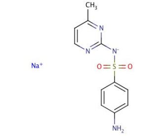 Sulfamerazine sodium salt (CAS 127-58-2) - chemical structure image