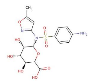Sulfamethoxazole &beta;-D-Glucuronide (CAS 14365-52-7) - chemical structure image
