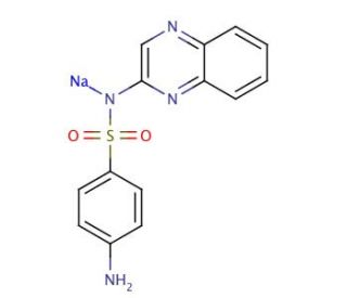 Sulfaquinoxaline sodium salt (CAS 967-80-6) - chemical structure image