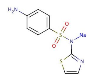 Sulfathiazole sodium salt (CAS 144-74-1) - chemical structure image
