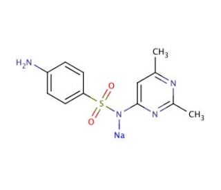Sulfisomidine, Sodium (CAS 2462-17-1) - chemical structure image
