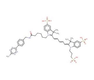 Sulfo-Cy5-Tetrazine (CAS 1801924-46-8) - chemical structure image