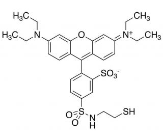 Sulfo rhodamine amidoethyl mercaptan (CAS 1244034-02-3) - chemical structure image