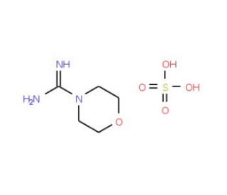 sulfuric acid compound with morpholine-4-carboximidamide (1:1) (CAS 17238-66-3) - chemical structure image
