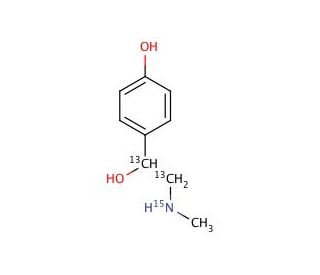 Synephrine-13C2,15N Hydrochloride Salt (CAS 1329499-30-0) - chemical structure image