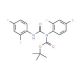 t-Butyl 2-fluoro-4-iodophenyl(2-fluoro-4-iodophenylcarbamoyl)carbamate (CAS 1033201-49-8) - chemical structure image