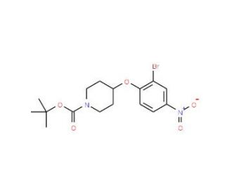 t-Butyl 4-(2-bromo-4-nitrophenoxy)piperidine-1-carboxylate (CAS 337520-16-8) - chemical structure image