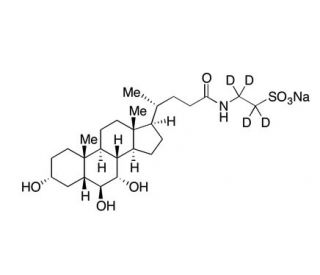 Tauro-&alpha;-muricholic acid-d4 sodium salt - chemical structure image