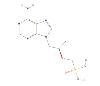 Tenofovir (CAS 147127-20-6) - chemical structure image