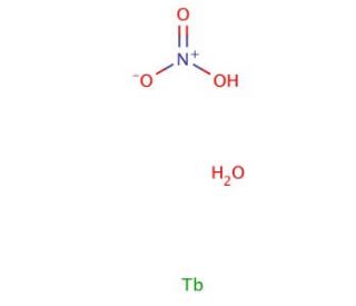 Terbium(III) nitrate pentahydrate (CAS 57584-27-7) - chemical structure image