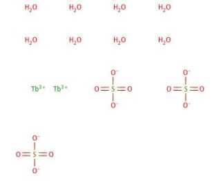 Terbium(III) sulfate octahydrate (CAS 13842-67-6) - chemical structure image