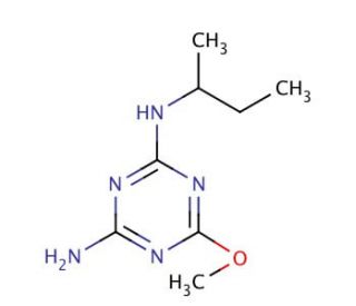 Terbumeton-desethyl (CAS 30125-64-5) - chemical structure image