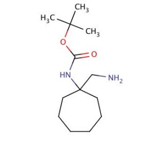 tert-butyl 1-(aminomethyl)cycloheptylcarbamate (CAS 904817-67-0) - chemical structure image