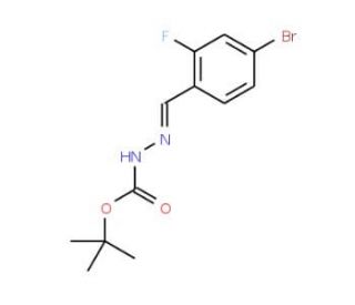 tert-Butyl 2-[(E)-(4-bromo-2-fluorophenyl)-methylidene]-1-hydrazinecarboxylate - chemical structure image