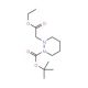 tert-Butyl 2-(2-ethoxy-2-oxoethyl)tetrahydro-1(2H)-pyridazinecarboxylate - chemical structure image