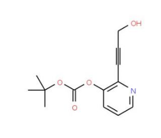 tert-Butyl 2-(3-hydroxyprop-1-ynyl)pyridin-3-yl-carbonate - chemical structure image