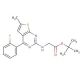 tBu 2-[4-(2-Fluorophenyl)-6-methylthieno[2,3-d]pyrimidin-2-ylamino]acetate (CAS 1076199-69-3) - chemical structure image