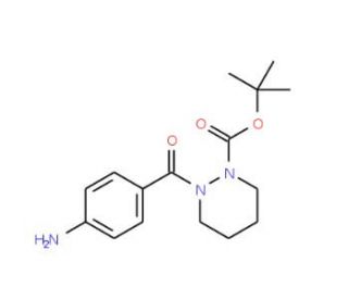 tert-Butyl 2-(4-aminobenzoyl)tetrahydro-1(2H)-pyridazinecarboxylate - chemical structure image