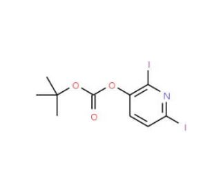 tert-Butyl 2,6-diiodopyridin-3-yl carbonate (CAS 1138444-12-8) - chemical structure image