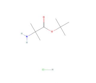 tert-Butyl 2-amino-2-methylpropanoate hydrochloride (CAS 84758-81-6) - chemical structure image