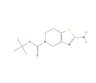 tert-Butyl 2-amino-6,7-dihydrothiazolo[4,5-c]pyridine-5(4H)-carboxylate (CAS 1002355-91-0) - chemical structure image