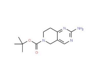 tert-Butyl 2-amino-7,8-dihydropyrido-[4,3-d]pyrimidine-6(5H)-carboxylate (CAS 869198-95-8) - chemical structure image