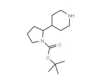 tert-butyl 2-piperidin-4-ylpyrrolidine-1-carboxylate - chemical structure image