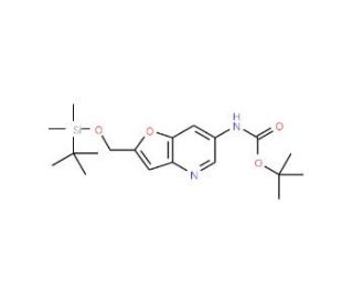 tert-Butyl 2-((tert-butyldimethylsilyloxy)methyl)-furo[3,2-b]pyridin-6-ylcarbamate (CAS 1171920-60-7) - chemical structure im