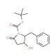 tert-Butyl (2S,3S)-2-benzyl-3-hydroxy-5-oxopyrrolidine-1-carboxylate (CAS 109579-10-4) - chemical structure image