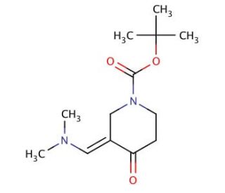 tert-Butyl 3-[(dimethylamino)methylene]-4-oxotetrahydro-1(2H)-pyridinecarboxylate (CAS 157327-41-8) - chemical structure imag