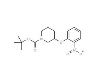 tert-Butyl 3-(2-nitrophenoxy)piperidine-1-carboxylate (CAS 690632-67-8) - chemical structure image