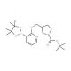 tert-Butyl 3-((3-(4,4,5,5-tetramethyl-1,3,2-dioxaborolan-2-yl)pyridin-2-yloxy)methyl)pyrrolidine-1-c - chemical structure ima
