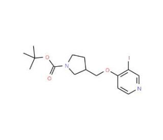 tert-Butyl 3-((3-iodopyridin-4-yloxy)methyl)-pyrrolidine-1-carboxylate - chemical structure image