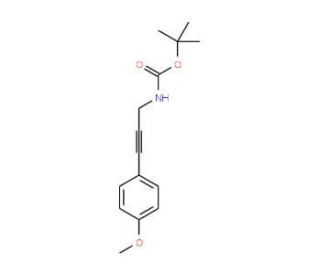 tert-butyl 3-(4-methoxyphenyl)prop-2-ynylcarbamate - chemical structure image