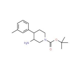 tert-butyl 3-amino-4-(3-methylphenyl)piperidine-1-carboxylate - chemical structure image