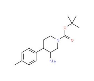 tert-butyl 3-amino-4-(4-methylphenyl)piperidine-1-carboxylate - chemical structure image