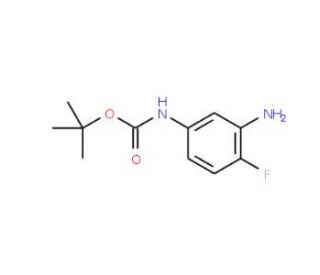 tert-butyl 3-amino-4-fluorophenylcarbamate (CAS 361548-95-0) - chemical structure image