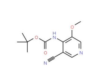 tert-Butyl 3-cyano-5-methoxypyridin-4-ylcarbamate (CAS 1138444-19-5) - chemical structure image