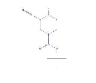 tert-Butyl 3-cyanopiperazine-1-carboxylate (CAS 859518-35-7) - chemical structure image