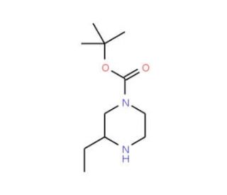 tert-Butyl 3-Ethylpiperazine-1-carboxylate (CAS 438049-35-5) - chemical structure image