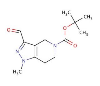 tert-Butyl 3-formyl-1-methyl-1,4,6,7-tetrahydro-5H-pyrazolo[4,3-c]pyridine-5-carboxylate - chemical structure image