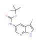 tert-Butyl 3-iodo-1H-pyrrolo[2,3-b]pyridin-5-ylcarbamate (CAS 1015609-19-4) - chemical structure image