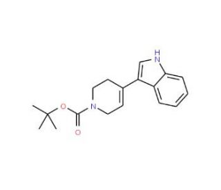 tert-butyl 4-(1H-indol-3-yl)-3,6-dihydropyridine-1(2H)-carboxylate (CAS 155302-27-5) - chemical structure image