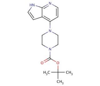 tert-Butyl 4-(1H-pyrrolo[2,3-b]pyridin-4-yl)-piperazine-1-carboxylate (CAS 577768-59-3) - chemical structure image