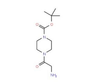 tert-butyl 4-(2-aminoacetyl)piperazine-1-carboxylate (CAS 352359-09-2) - chemical structure image