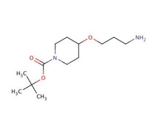 tert-Butyl 4-(3-aminopropoxy)piperidine-1-carboxylate - chemical structure image