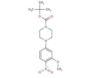 tert-Butyl 4-(3-methoxy-4-nitrophenyl)tetrahydro-1(2H)-pyrazinecarboxylate (CAS 1017782-79-4) - chemical structure image